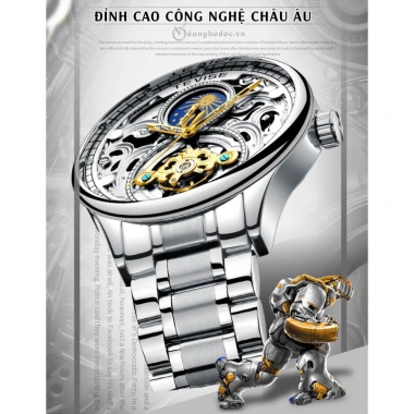 Đồng hồ Cơ Nam Tevise Hayden Dây Thép Đúc - Quý Ông Thời Thượng Giá Ưu Đãi 2.08 Triệu 8