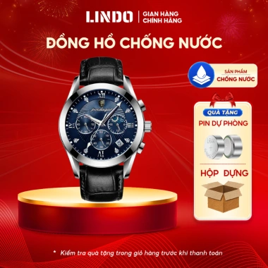 Đồng Hồ Dây Da Nam Tay Nhỏ 38mm POEDAGAR P820 – Tông Màu Đẹp, Chịu Nước