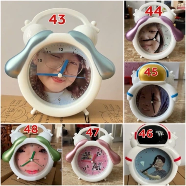 Đồng hồ để bàn in theo yêu cầu, hình dễ thương, chuông báo thức, quà tặng 135k 8