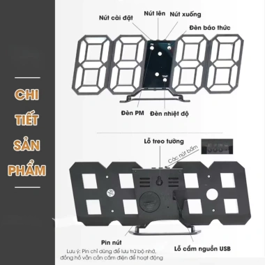 Đồng Hồ Để Bàn LED 3D ZAPPOINT - Thông Minh, Báo Thức Điện Tử, Giá 98.888₫ 4