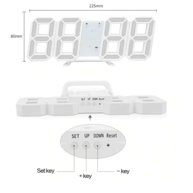 Đồng Hồ Để Bàn LED 3D ZAPPOINT - Thông Minh, Báo Thức Điện Tử, Giá 98.888₫ 7