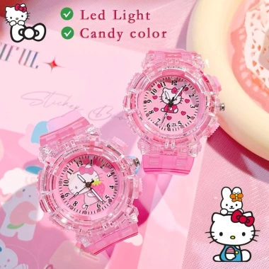 Đồng hồ đeo tay kỹ thuật số Hello Kitty LED nhiều màu – Giá chỉ 77.000₫