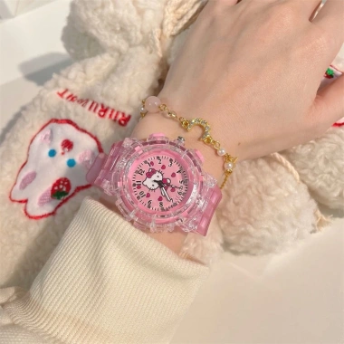 Đồng hồ đeo tay kỹ thuật số Hello Kitty LED nhiều màu – Giá chỉ 77.000₫ 5