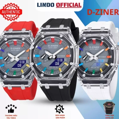 Đồng hồ đeo tay nam thể thao D-ZINER DZ8.336 chính hãng, chống nước 100M, bền bỉ, hộp thiếc, bảo hành 5 năm - Giá 398.000₫