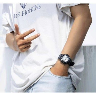 Đồng hồ điện tử thể thao nam Itaitek 858L dây cao su, chống nước, giá 240.000₫