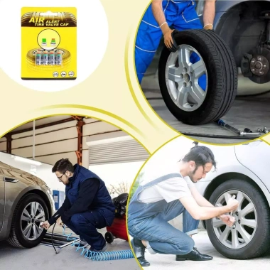 Đồng hồ đo áp suất lốp 4 chiếc Pomervn - Nắp van, cảnh báo, giám sát áp suất ô tô, giảm giá 48.400 VND