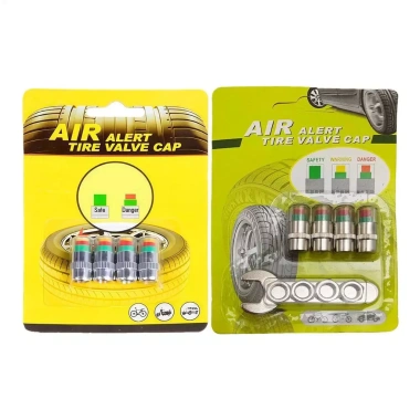Đồng hồ đo áp suất lốp 4 chiếc Pomervn - Nắp van, cảnh báo, giám sát áp suất ô tô, giảm giá 48.400 VND