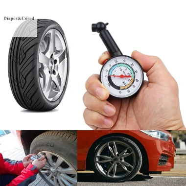 Đồng hồ đo áp suất lốp xe máy ô tô 0‑50 psi, quay số chính xác – CORED YTH 3