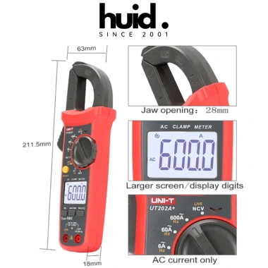 Đồng Hồ Đo Điện Ampe Kìm UNI‑T UT202A+ – Đo chính xác, giá chỉ 597.000₫ (Giá gốc 740.280₫) 4 Đồng Hồ Đo Điện Ampe Kìm UNI‑T UT202A+ – Đo chính xác, giá chỉ 597.000₫ (Giá gốc 740.280₫) 4