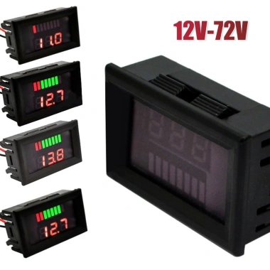 Đồng hồ đo điện áp kỹ thuật số ô tô 12V-72V EHES Đo chính xác hiển thị LCD