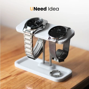 Đồng hồ đôi hiện đại UNeed Idea UNW03 - Kệ để bàn có khay trang sức, giá 42.320₫ 5