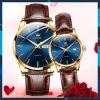 Đồng hồ đôi Olevs Nhật Bản cao cấp - Chống thấm nước, dây da, dạ quang, thạch anh, cơ cấu chỉ kim - Giá ưu đãi 1.9 triệu 3