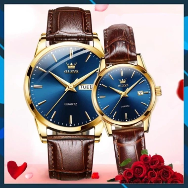 Đồng hồ đôi Olevs Nhật Bản cao cấp - Chống thấm nước, dây da, dạ quang, thạch anh, cơ cấu chỉ kim - Giá ưu đãi 1.9 triệu 3 Đồng hồ đôi Olevs Nhật Bản cao cấp - Chống thấm nước, dây da, dạ quang, thạch anh, cơ cấu chỉ kim - Giá ưu đãi 1.9 triệu 3