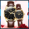 Đồng hồ đôi Olevs Nhật Bản cao cấp - Chống thấm nước, dây da, dạ quang, thạch anh, cơ cấu chỉ kim - Giá ưu đãi 1.9 triệu 4