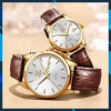 Đồng hồ đôi Olevs Nhật Bản cao cấp - Chống thấm nước, dây da, dạ quang, thạch anh, cơ cấu chỉ kim - Giá ưu đãi 1.9 triệu 8