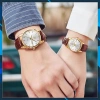 Đồng hồ đôi Olevs Nhật Bản cao cấp - Chống thấm nước, dây da, dạ quang, thạch anh, cơ cấu chỉ kim - Giá ưu đãi 1.9 triệu 9