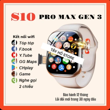 Đồng Hồ Gắn Sim S10 Pro Max Gen3 - Nghe Gọi Độc Lập, GPS, Wifi, Lướt Web