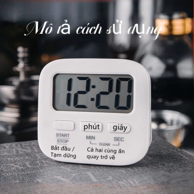 Đồng Hồ Hẹn Giờ Đếm Ngược 99 Phút Mini DIY Tiện Dụng Nhà Bếp, Pin Miễn Phí, Giá 79.900₫