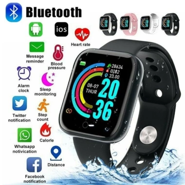 Đồng hồ ILLUNT Y68 Bluetooth chống nước đo nhịp tim thông báo - Giá 75.350₫ 5