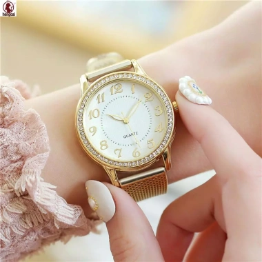 Đồng hồ kim cương nữ mặt tròn chống vỡ - Quà tặng mẹ, bạn gái, còn 57.860₫ 7