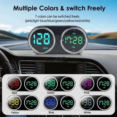 Đồng hồ kỹ thuật số GPS HUD 7 màu, báo động vượt tốc độ - Giảm giá, chỉ 147.428₫