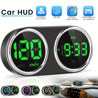 Đồng hồ kỹ thuật số GPS HUD 7 màu, báo động vượt tốc độ - Giảm giá, chỉ 147.428₫
