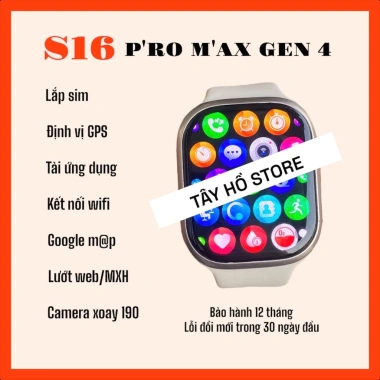 Đồng Hồ Lắp Sim S16 Gen4 128GB - Nghe Gọi Độc Lập, Wifi, Lướt Web - 1.339.000₫