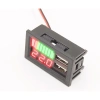 Đồng hồ LED đo dung lượng pin 12.6V, 2 cổng USB, hiển thị kỹ thuật số, giảm 20% 9