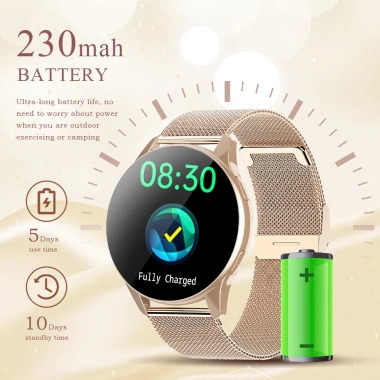 Đồng hồ LIGE 1.28 inch Bluetooth chống nước đo nhịp tim theo dõi sức khỏe Android iOS - 352.000₫ 7