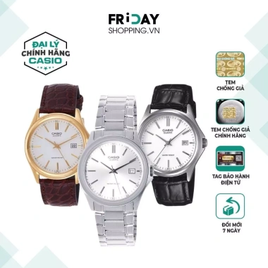 Đồng hồ nam Casio MTP-1.183 mặt tròn dây da kim loại chống nước 3 ATM 1.242.000 VND