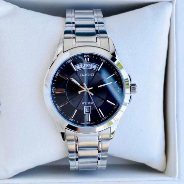 Đồng hồ nam Casio MTP 1.381D-1A dây thép sang trọng mặt đen, chống nước 5ATM, bảo hành 1 năm - Giá 1.950.000 VND 7 Đồng hồ nam Casio MTP 1.381D-1A dây thép sang trọng mặt đen, chống nước 5ATM, bảo hành 1 năm - Giá 1.950.000 VND 7