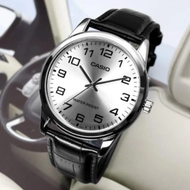 Đồng hồ nam Casio MTP-V001 Quartz 38mm kính khoáng, vỏ kim loại, dây da - 634k
