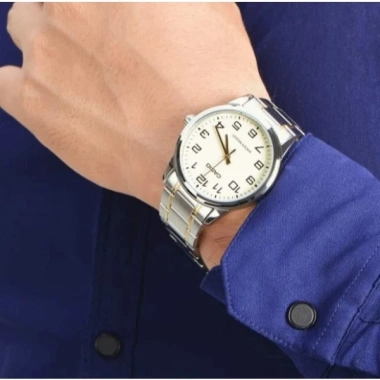 Đồng hồ nam Casio MTP-V001 Quartz 38mm kính khoáng, vỏ kim loại, dây da - 634k