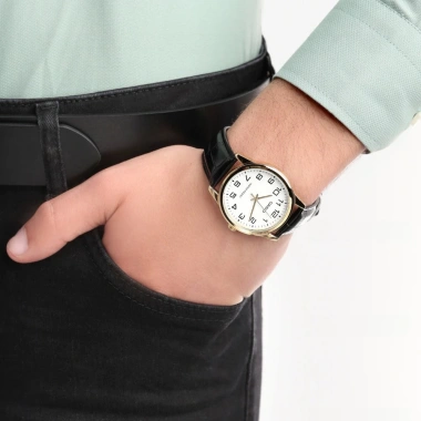 Đồng hồ nam Casio MTP-V001 Quartz 38mm kính khoáng, vỏ kim loại, dây da - 634k 8 Đồng hồ nam Casio MTP-V001 Quartz 38mm kính khoáng, vỏ kim loại, dây da - 634k 8