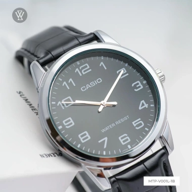 Đồng Hồ Nam Casio MTP-V001L-1BUDF Đen 38mm, Kính Khoáng, Chống Nước, Dây Da Cao Cấp – 565.640₫