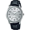 Đồng Hồ Nam Casio MTP-V001L-7BUDF Bạc Trắng 38mm Kính Khoáng Chống Nước Dây Da Đen 2