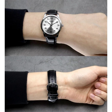 Đồng Hồ Nam Casio MTP-V001L-7BUDF Bạc Trắng 38mm Kính Khoáng Chống Nước Dây Da Đen 8 Đồng Hồ Nam Casio MTP-V001L-7BUDF Bạc Trắng 38mm Kính Khoáng Chống Nước Dây Da Đen 8