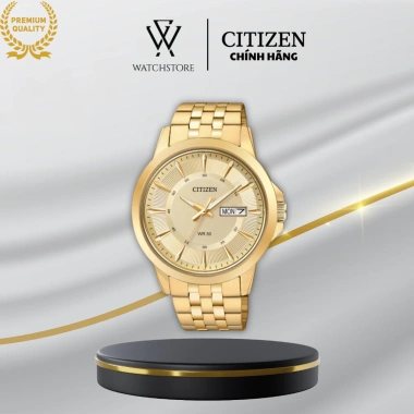 Đồng hồ nam Citizen BF2.013-56P vàng dây kim loại kính 41mm kháng nước chính hãng