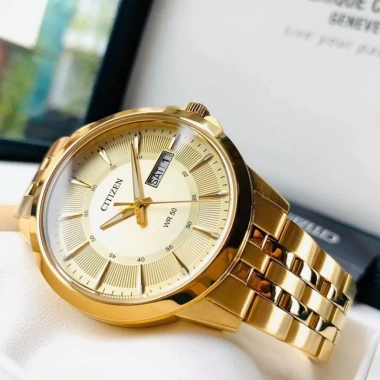 Đồng hồ nam Citizen BF2.013-56P vàng dây kim loại kính 41mm kháng nước chính hãng