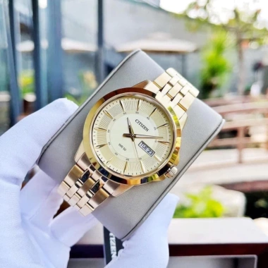 Đồng hồ nam Citizen BF2.013-56P vàng dây kim loại kính 41mm kháng nước chính hãng