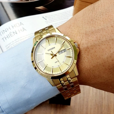 Đồng hồ nam Citizen BF2.013-56P vàng dây kim loại kính 41mm kháng nước chính hãng