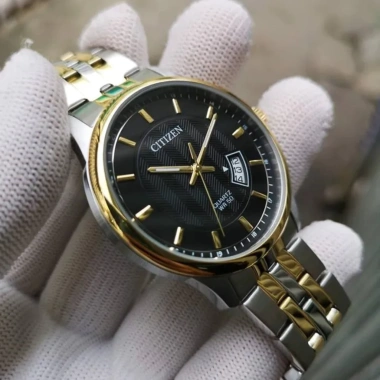 Đồng Hồ Nam Citizen BI1.054-80E Đen Dây Kim Loại Vàng Trắng Mặt Kính Khoáng 40mm Kháng Nước Chính Hãng 4