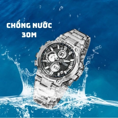 Đồng hồ nam D-ZINER DZ8.275 chính hãng, dây thép không gỉ, bền, chống nước 30M - 490k