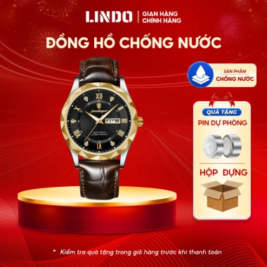 Đồng hồ nam da POEDAGAR P615 chính hãng - Chống nước, chống va đập, 289k
