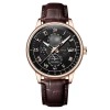 Đồng Hồ Nam Dây Da Cao Cấp Mặt Đen Viền Rose Gold - Lịch Ngày Đêm, Phong Cách Doanh Nhân Sang Trọng - Giá Ưu Đãi 128k 7