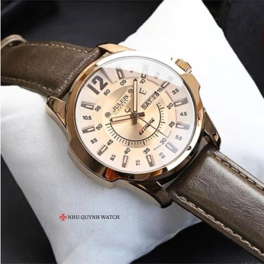 Đồng hồ nam Julius Hàn Quốc JAH-017 mặt nâu dây da rêu, giá 1.29 triệu 5 Đồng hồ nam Julius Hàn Quốc JAH-017 mặt nâu dây da rêu, giá 1.29 triệu 5