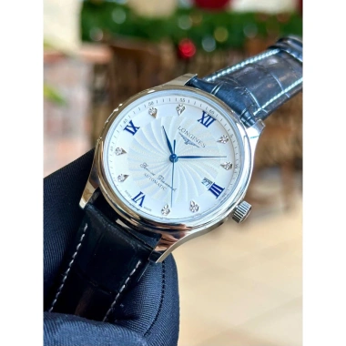 Đồng Hồ Nam Longines Sapphire L25.184 38mm Vân Xoáy Dây Da Automatic Nhật Giá 2.55 Triệu 5