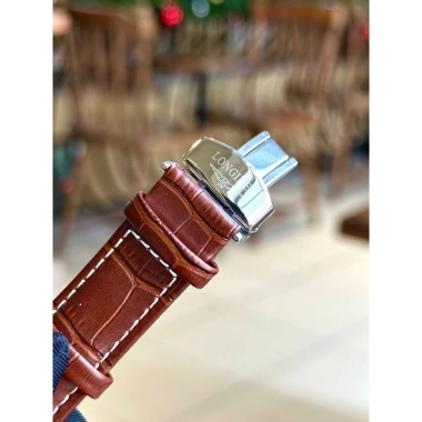 Đồng Hồ Nam Longines Sapphire L25.184 38mm Vân Xoáy Dây Da Automatic Nhật Giá 2.55 Triệu 9