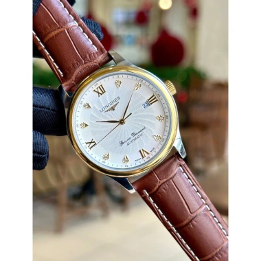Đồng Hồ Nam Longines Sapphire L25.184 38mm Vân Xoáy Dây Da Automatic Nhật Giá 2.55 Triệu 11