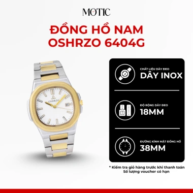 Đồng hồ nam Oshrzo 6.404g thời trang: Thiết kế tinh tế, giảm 21% chỉ 370.000₫